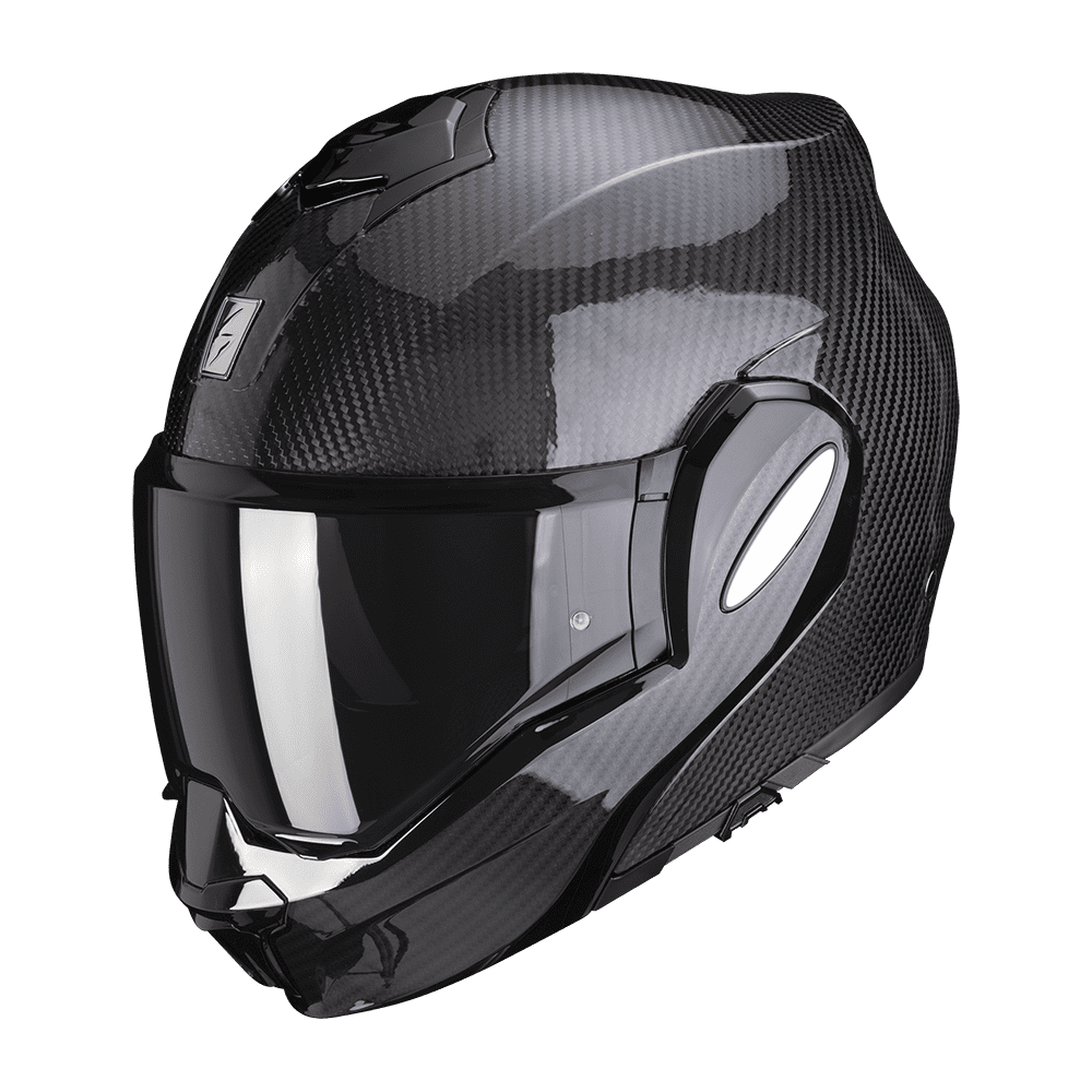 Scorpion Exo-Tech Evo  systeem helm - Carbon Zwart