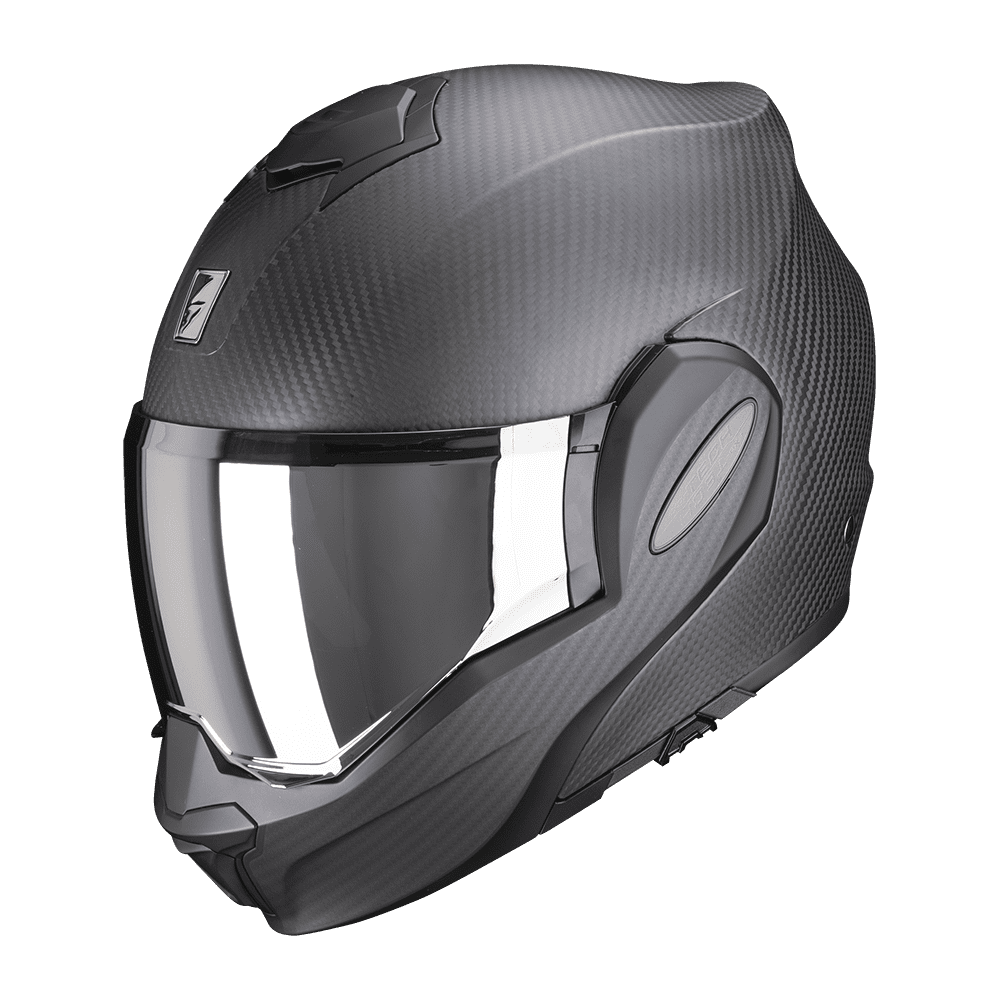 Scorpion Exo-Tech Evo  systeem helm - Carbon Mat Zwart