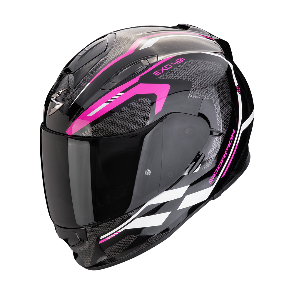 Scorpion Exo-491 integraal helm - Zwart/Roos/Wit