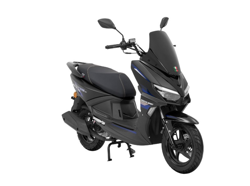 GTS Sirocco Sport Naked 50cc - Carbon Black/Blue