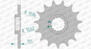 CFMoto 800 MT-X voortandwiel 15T