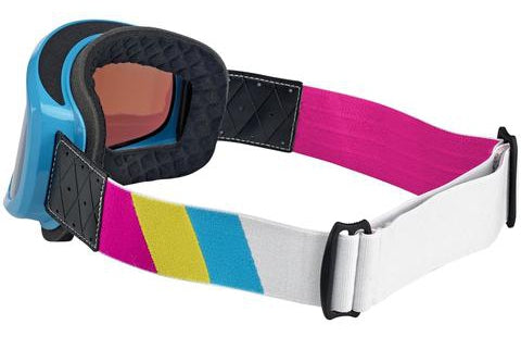 Biltwell Overland 2.0 retro bril - Tri Stripe (blauw/paars)