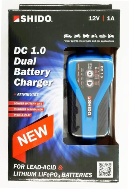 Shido DC 1.0 batterij lader 12V 1 Amp
